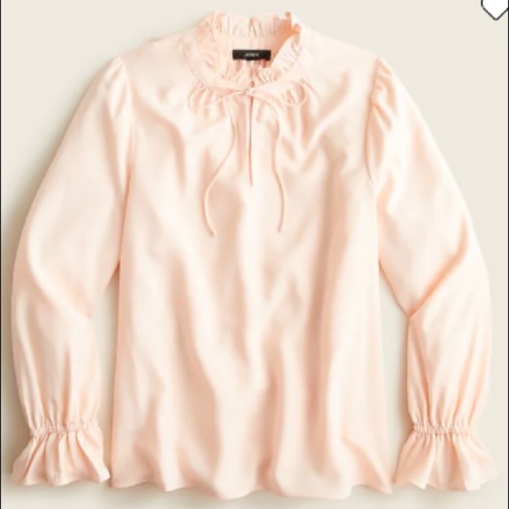 J. Crew Gathered Ruffle Drapey Top